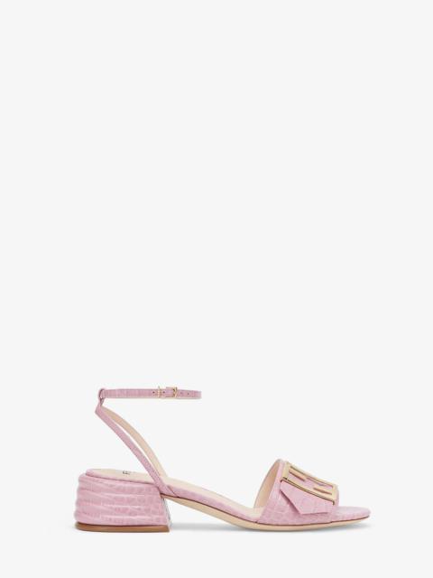 FENDI Pink leather Promenade Sandals