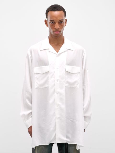 Yohji Yamamoto White Oversized Pocket Button-Up Shirt