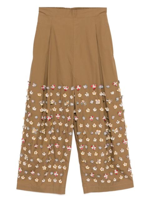 BIYAN bead-embellished trousers