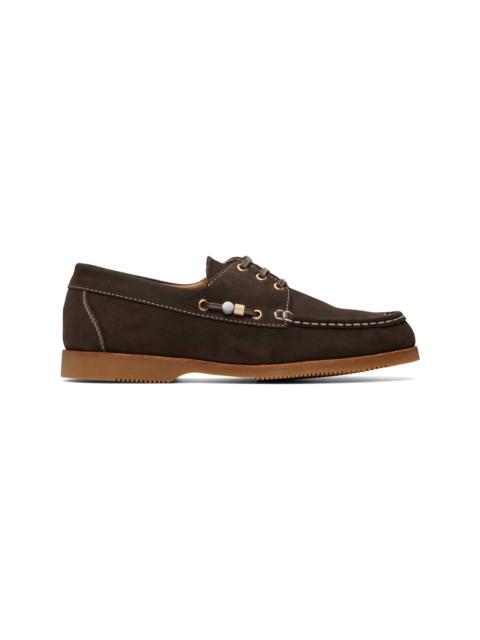 JACQUEMUS Khaki 'The Canotiers' Boat Shoes
