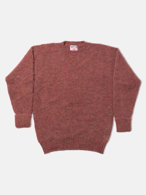 J. PRESS MADE-IN-SCOTLAND DARK ORANGE SHAGGY DOG SWEATER - CLASSIC FIT