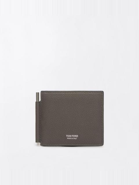 TOM FORD GRAIN LEATHER MONEY CLIP WALLET