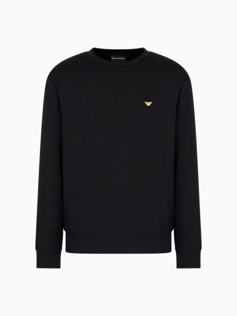 EMPORIO ARMANI DOUBLE-JERSEY SWEATSHIRT WITH LUNAR NEW YEAR EMBROIDERY