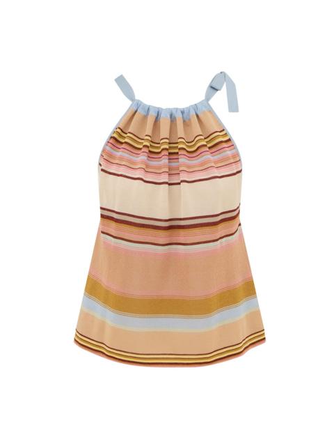 Zimmermann FAIRLIGHT STRIPED HALTER TOP