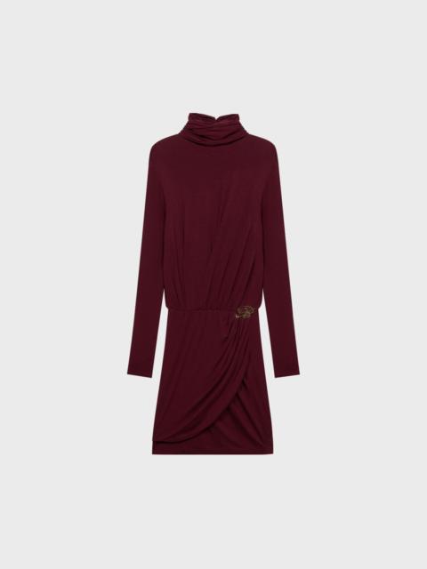 Blumarine SHORT JERSEY DRESS WITH DRAPING AND STOLE