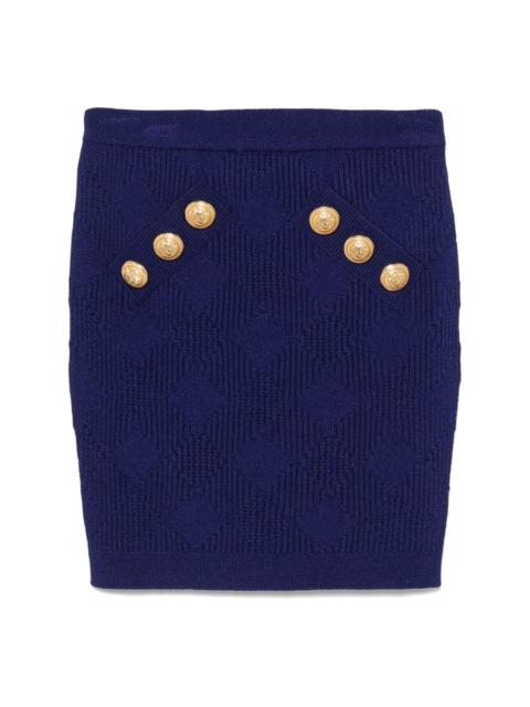 ミニスカート Balmain Vichy Skirt BALMAIN Cropped embellished cotton-blend tweed jacket | NET