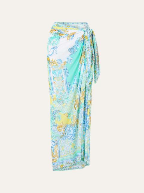 CAMILLA Dial Up The Tiles Multiwear Long Sarong Coverup