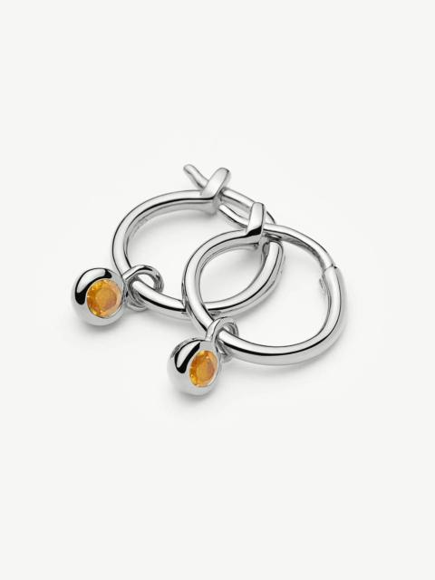 MISSOMA November Birthstone Mini Charm Hoop Earrings