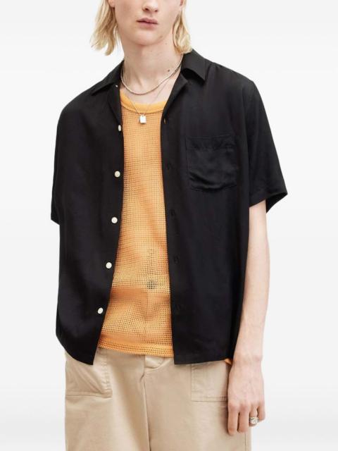 ALLSAINTS embroidered-sun motif shirt