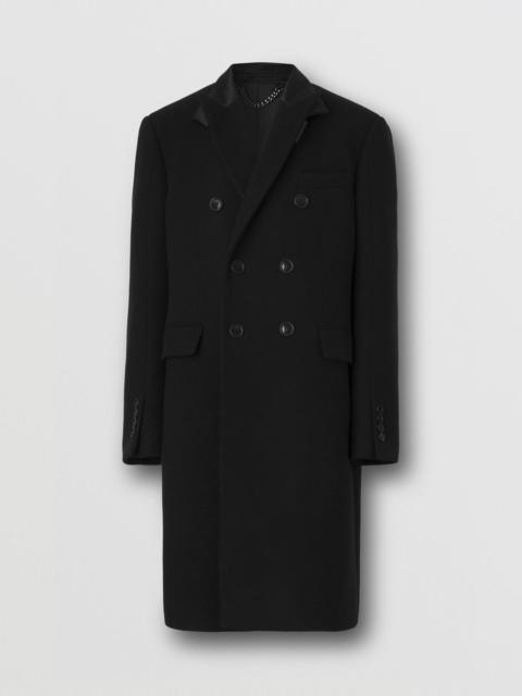 Burberry Silk Satin Collar Wool Coat
