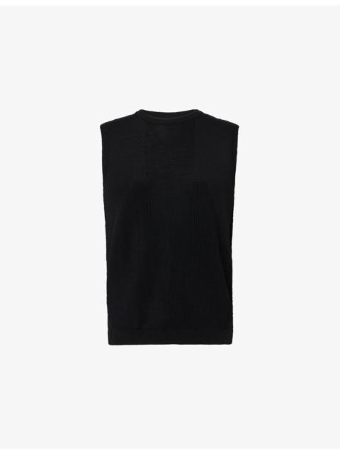 Rick Owens Round-Neck Rib-Knit Wool Tank Top