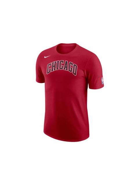 Nike NBA Chicago Bulls Essiantial City Edition Logo T-shirt Dark Red