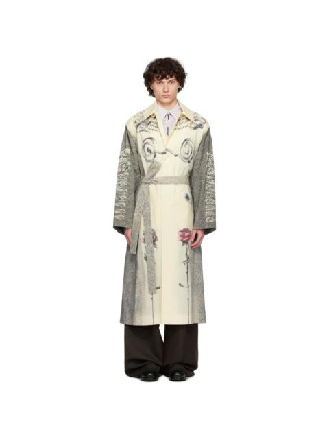 Jean Paul Gaultier Beige 'The Multi-Tattoo' Trench Coat