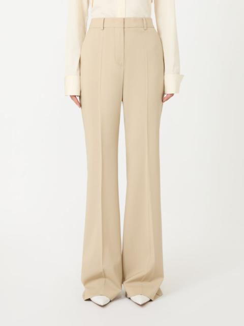 Sportmax Flared stretch wool trousers - make up nude