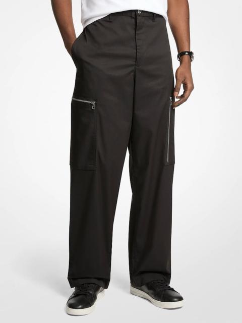 MICHAEL KORS Wide-Leg Woven Zip Cargo Pant