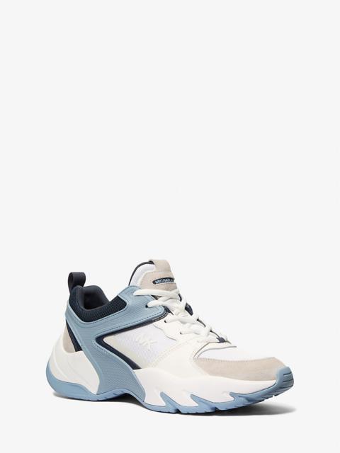 MICHAEL KORS Chase Mixed-Media Trainer