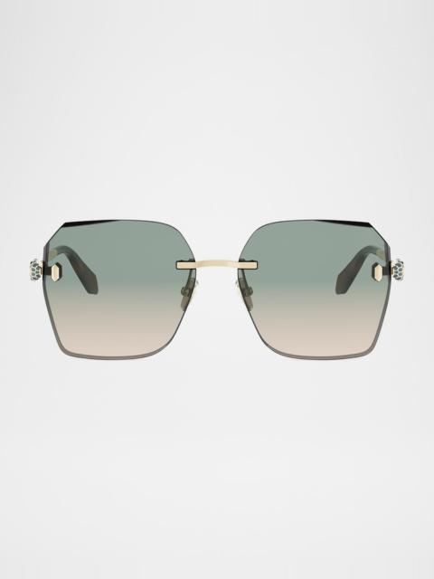 BVLGARI Serpenti Forever Metal Square Sunglasses