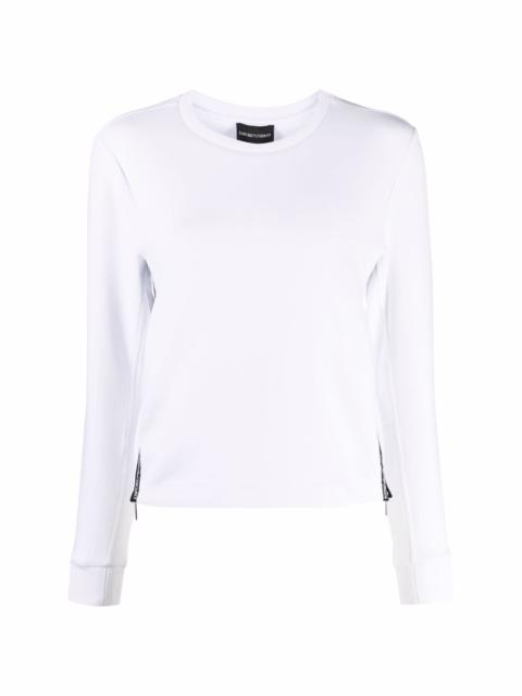 logo-trim long-sleeved sweatshirt