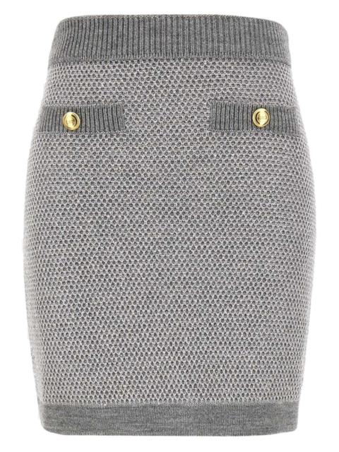 ELISABETTA FRANCHI ribbed-waistband skirt