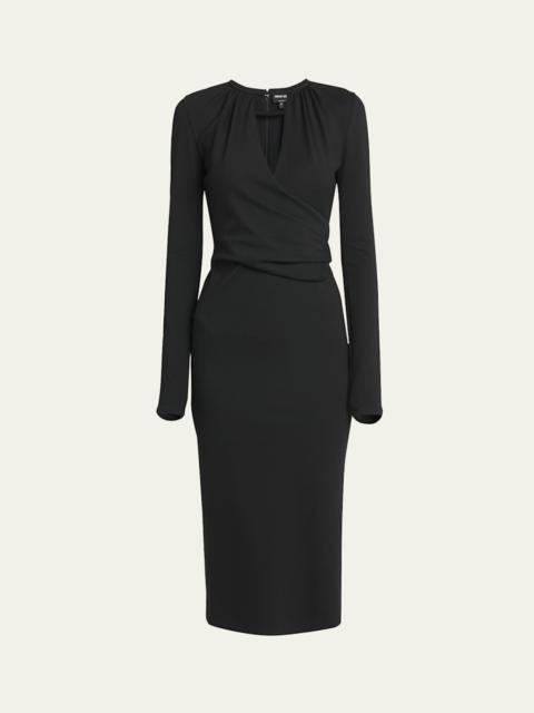 GIORGIO ARMANI Keyhole Milano Jersey Sheath Dress