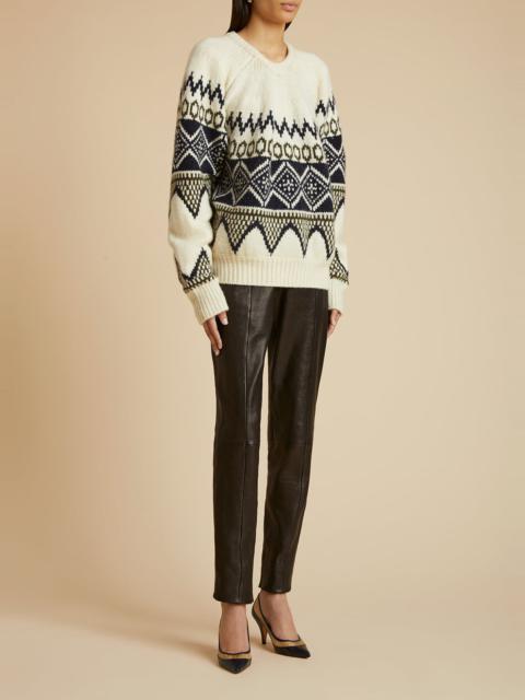 KHAITE The Nalani patterned intarsia-knit jumper - Neutrals