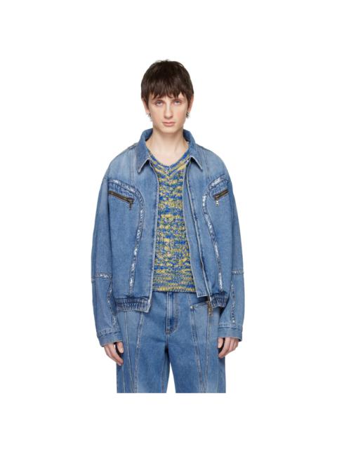 Andersson Bell Blue Zip Denim Jacket