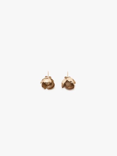 Victoria Beckham Exclusive Camellia Flower Stud Earrings In Gold