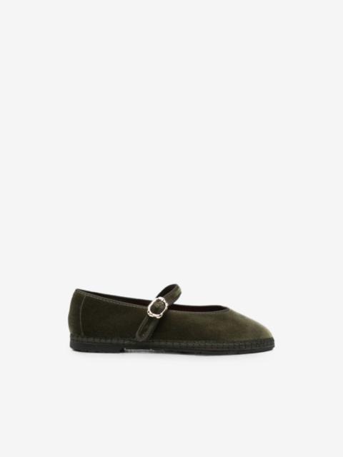 FLABELUS Pierre velvet ballet flats