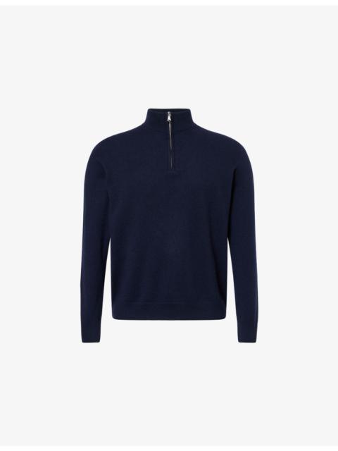 Sunspel Half-Zip Knitted Cashmere Jumper