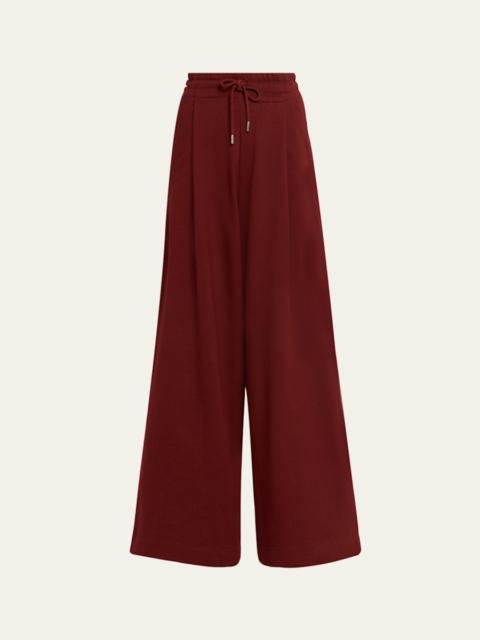 Dries Van Noten Hadium Cotton Wide-Leg Sweatpants