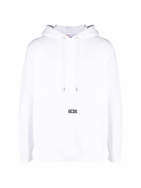 GCDS logo-print cotton hoodie