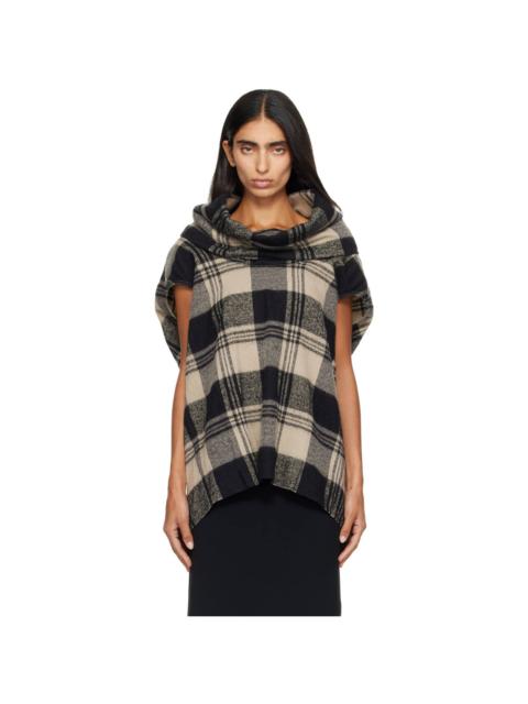 Rick Owens Black & Off-White Tower Cowled Floating T-shirt