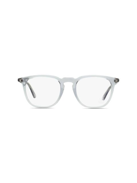 translucent wayfarer-frame glasses