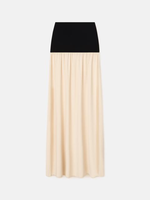Nanushka Jersey and Georgette Maxi Skirt