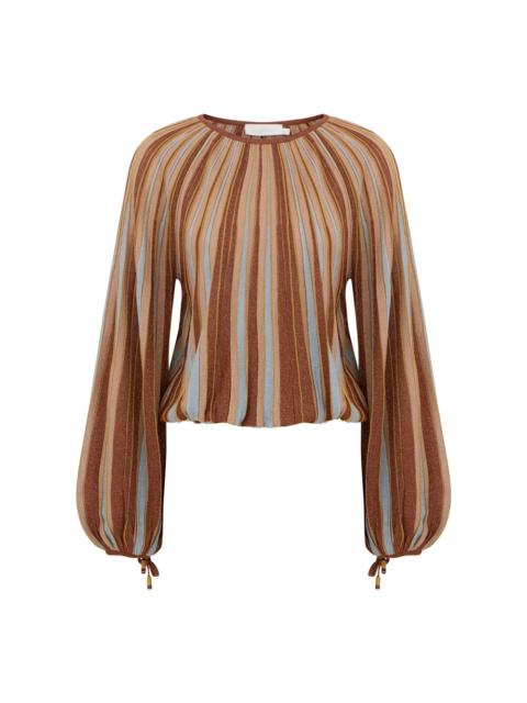 Zimmermann ECHO METALLIC STRIPE TOP