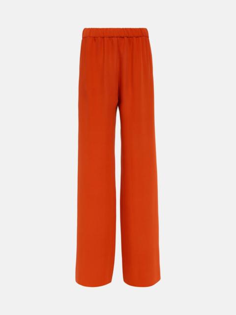 Valentino straight-leg silk trousers