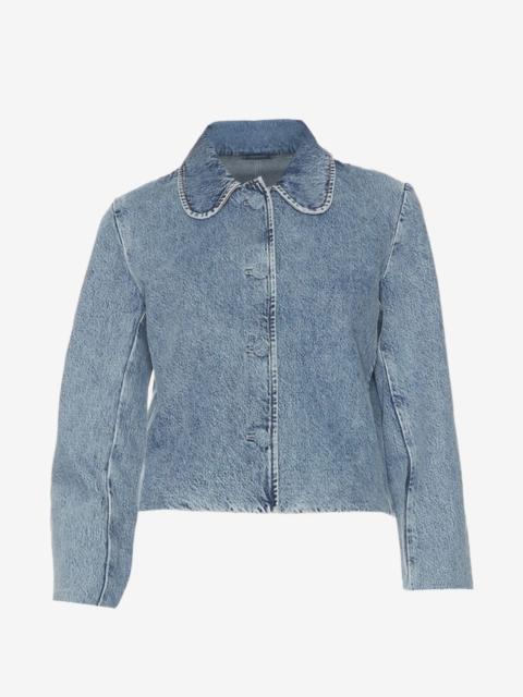 FRAME Peter Pan collar denim jacket