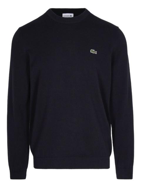 LACOSTE logo-patch cotton sweater