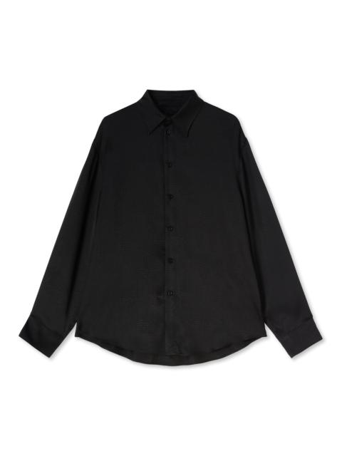 MSGM Solid color cellulose "Croco Satin" shirt