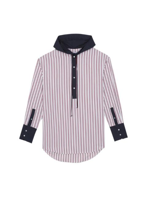 striped hooded shirt