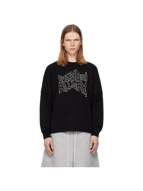 sacai Black 'geoff sacai' Print L/S T-shirt