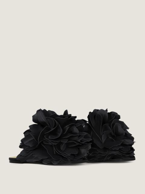 Givenchy BOUDOIR FLAT MULES IN LEATHER WITH ROSE PETALS