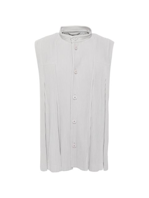 tucked pleated vest