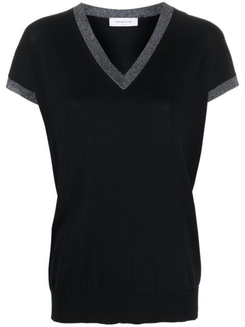 FABIANA FILIPPI glitter-detailing knitted top