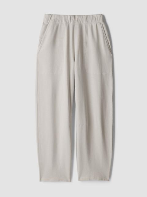 EILEEN FISHER Garment-Dyed Organic Cotton Terry Arch Pant