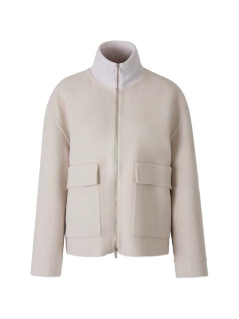 PESERICO ribbed-knit panelled jacket