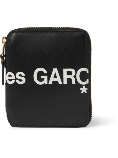 Comme Des Garçons Logo-Print Leather Zip-Around Wallet