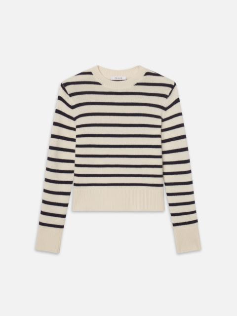 FRAME Cashmere Clean Crew in Navy Multi