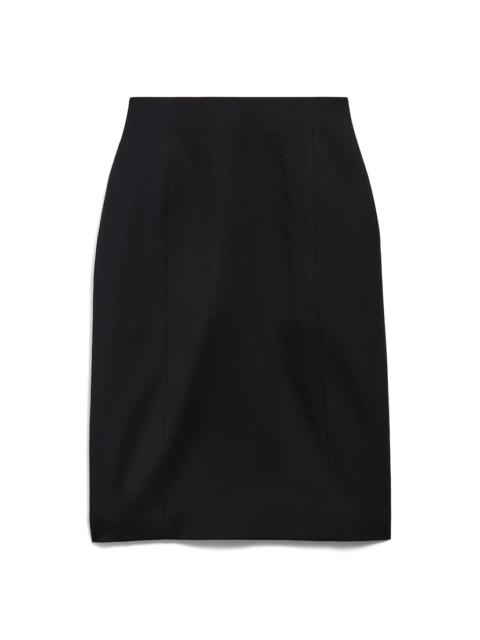 BALENCIAGA Women's Hourglass Midi Skirt in Black