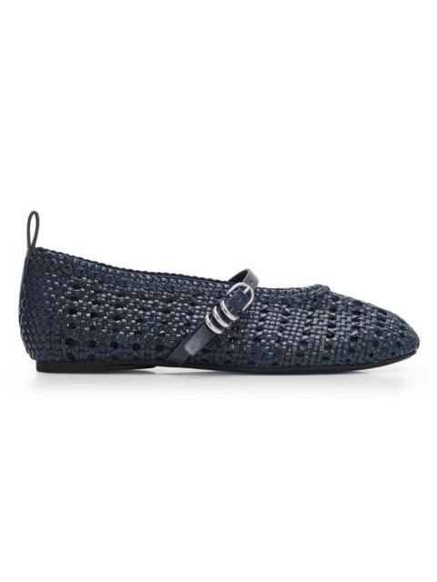 rag & bone Women's Spire Woven Mary Janes - Navy Woven